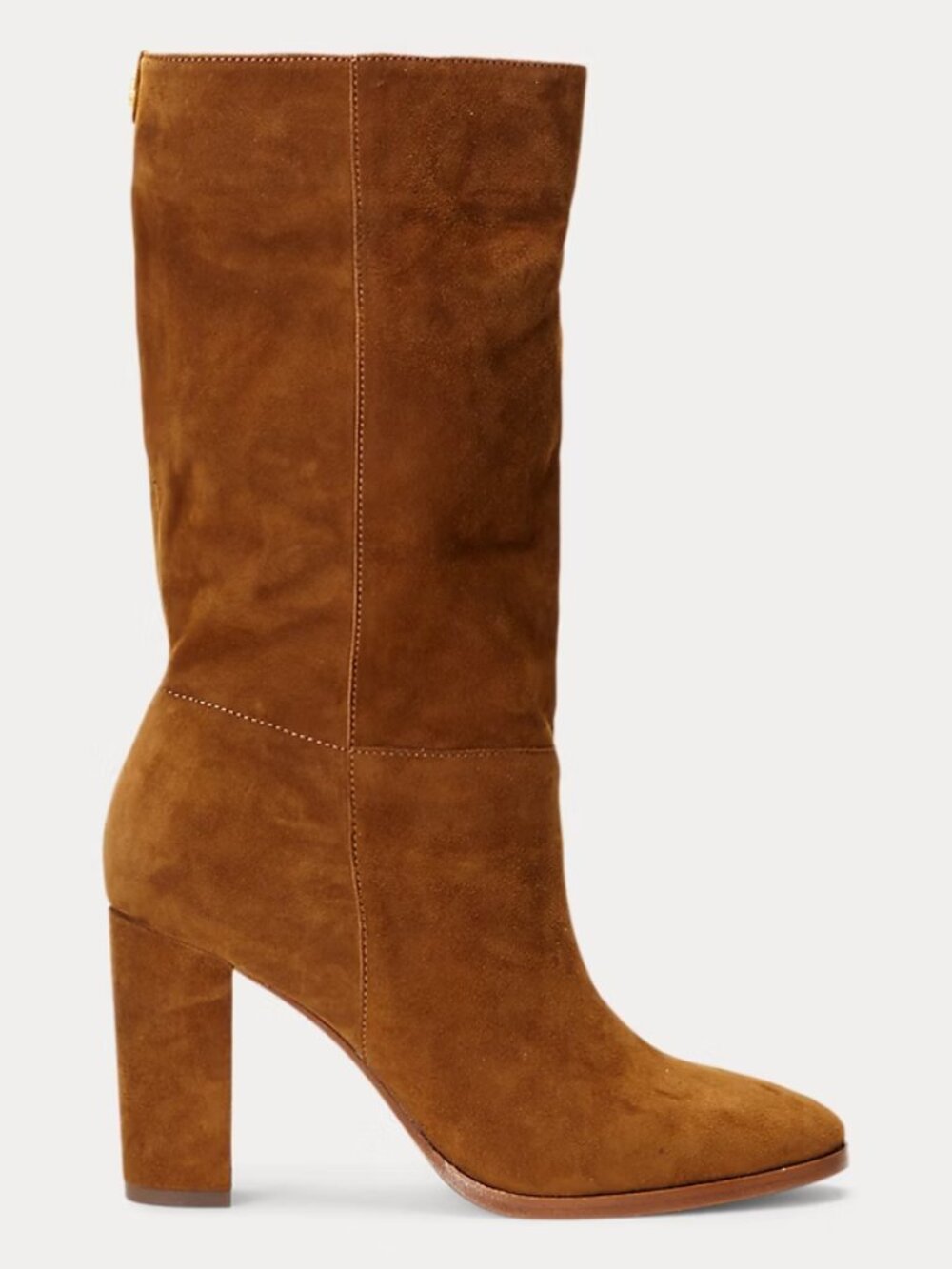 Ralph Lauren Artizan II Mid-Shaft Suede Boots Tobacco US Size 9